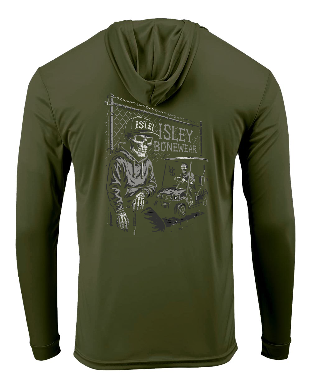 Isley Bonewear Golf Hood Performance Hooded Long Sleeve T-Shirt (click for more colors)