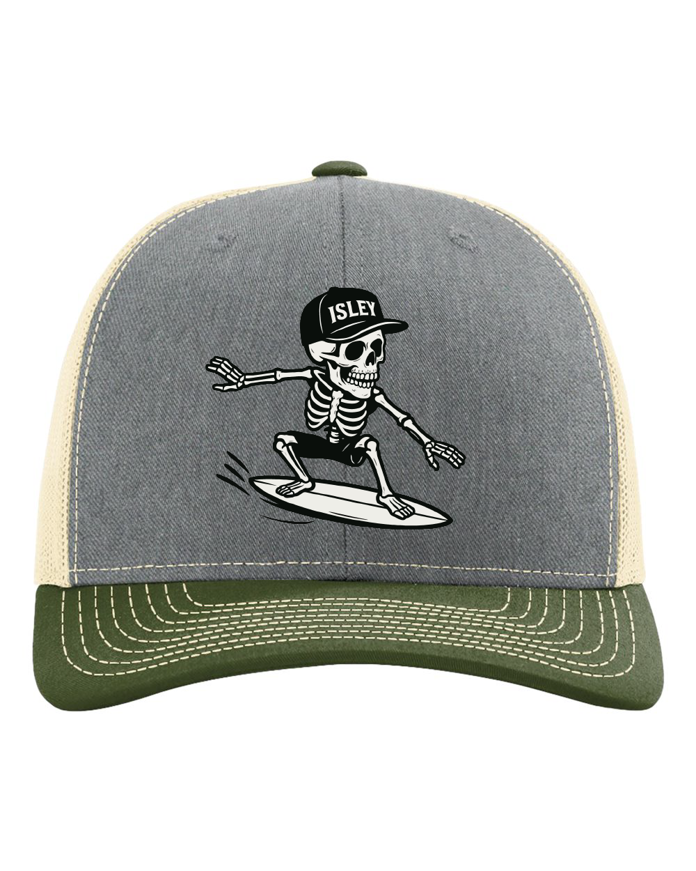 Isley Surfing Skeleton Snapback Trucker Cap (click for more colors)