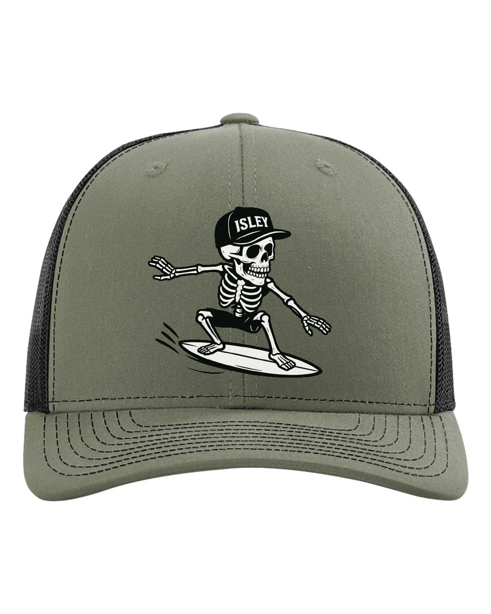 Isley Surfing Skeleton Snapback Trucker Cap (click for more colors)